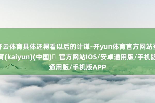 开云体育具体还得看以后的计谋-开yun体育官方网站登陆体育(kaiyun)(中国)❥官方网站IOS/安卓通用版/手机版APP