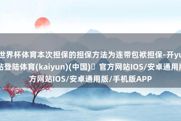 世界杯体育本次担保的担保方法为连带包袱担保-开yun体育官方网站登陆体育(kaiyun)(中国)❥官方网站IOS/安卓通用版/手机版APP